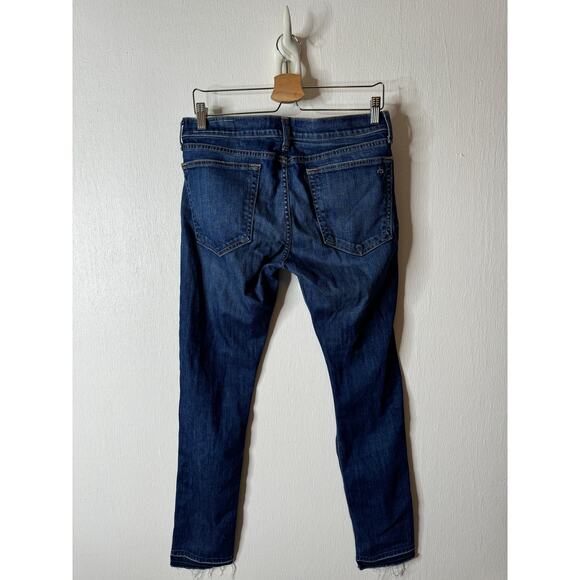 Rag & Bone Women's 28 Dre Boyfriend Jeans in Canyon Distressed Blue - Picture 9 of 12